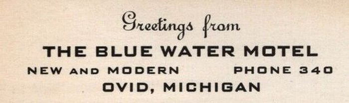Blue Water Motel - Vintage Postcard (newer photo)